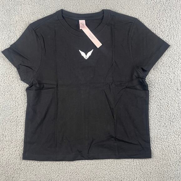 Victoria's Secret Women's Small Black 100% Cotton Fashion Show '24 SS T-Shirt - Picture 1 of 10